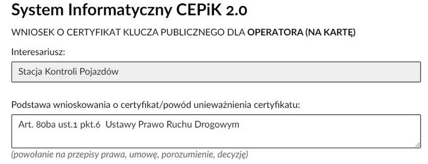 Sprawdzanie historii auta